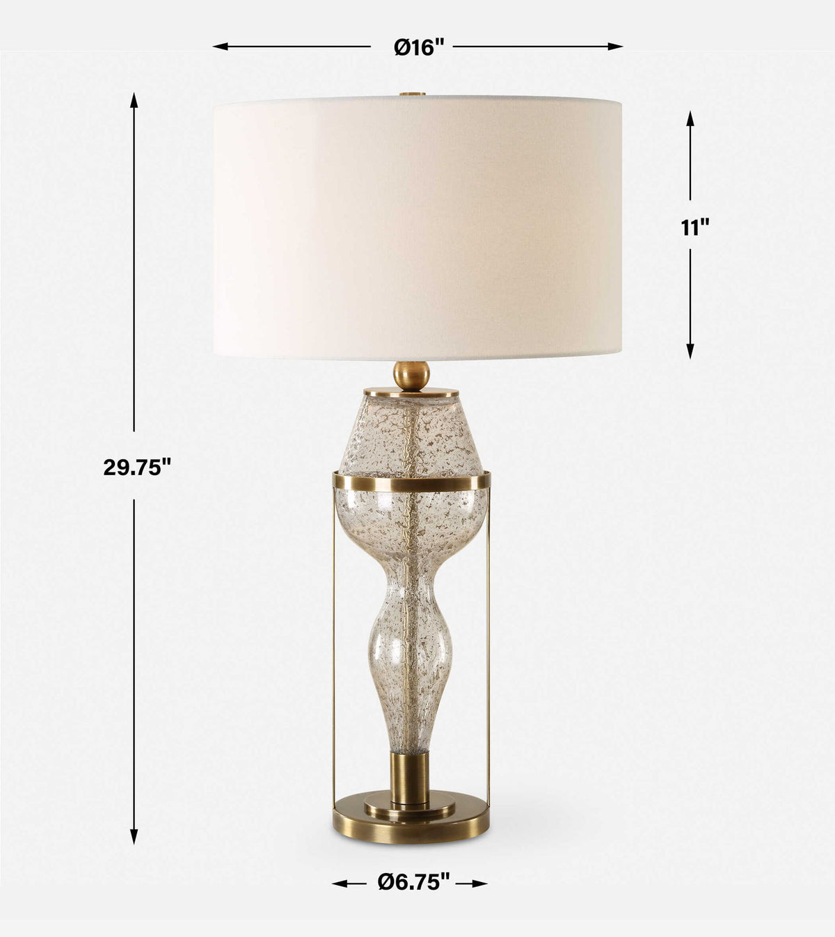 Out Of Time - Seeded Glass Table Lamp
