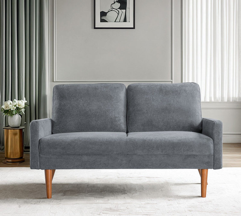 Loveseat Sofa, European Style With Sleek Design, Modern & Vintage Flair, Upholstered 2 Seater Couch - R&R Furniture Gallery (Fountain Valley, CA)