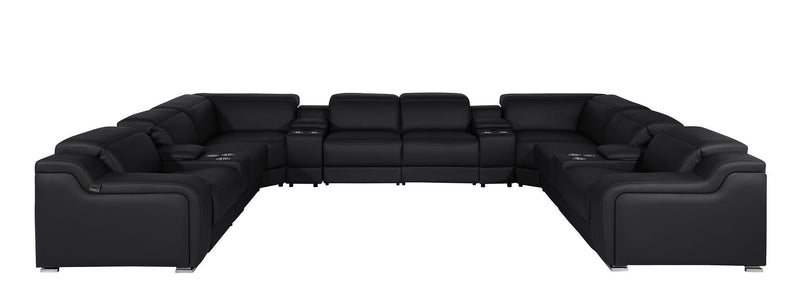 1116 - 12-Piece U-Shaped Sectional Sofa In With 4 Power Recliners & Power Headrests