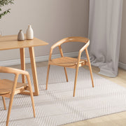 Simeon - Scandinavian Sculpted Dining Chair - Warm Natural Brown - R&R Furniture Gallery (Fountain Valley, CA)