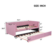 Upholstered Daybed With Ergonomic Design Backrest - R&R Furniture Gallery (Fountain Valley, CA)