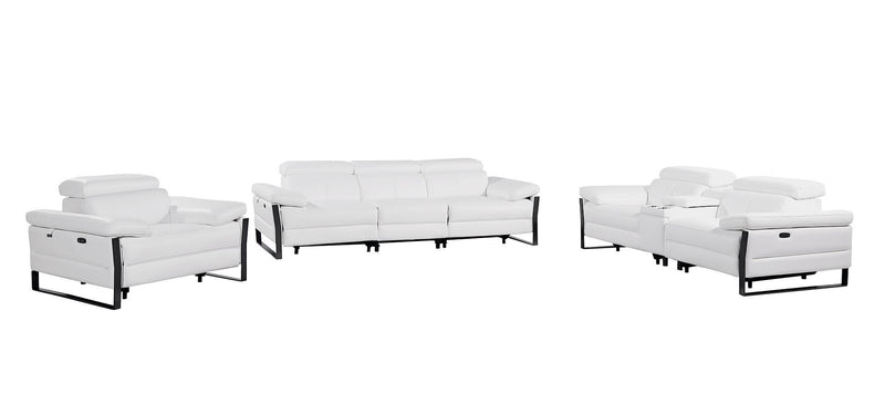 1246 - Modular Power Triple Reclining Sofa, Console Loveseat, And Chair Set With Power Headrests