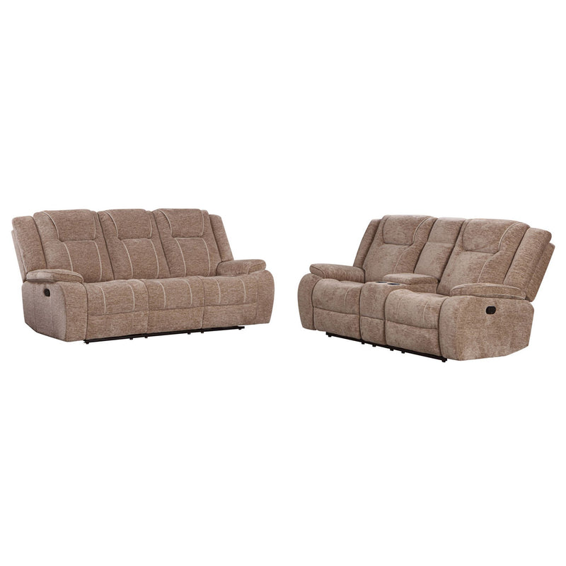 Bruno - Manual Console Loveseat - Plush Tobacco