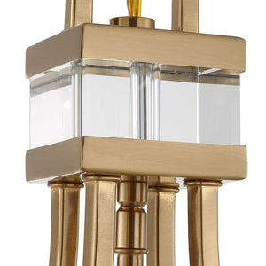 Montreal - 4 Light Brass Lantern Pendant - Gold