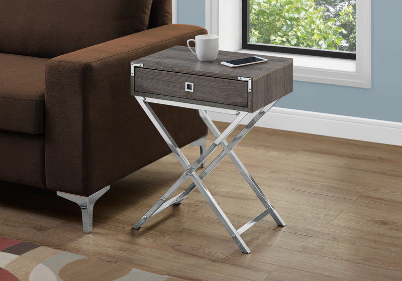 Accent Side Table, Storage Drawer, Stylish Design Contemporary & Modern - R&R Furniture Gallery (Fountain Valley, CA)