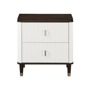 Carena - Nightstand With USB - White & Brown - R&R Furniture Gallery (Fountain Valley, CA)