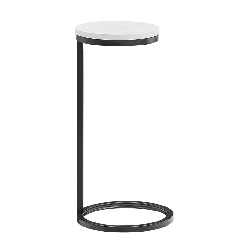 Cerro - Round Accent Table - Antique Bronze / White Marble - R&R Furniture Gallery (Fountain Valley, CA)