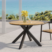 Outdoor Dining Table - Teak / Black - R&R Furniture Gallery (Fountain Valley, CA)