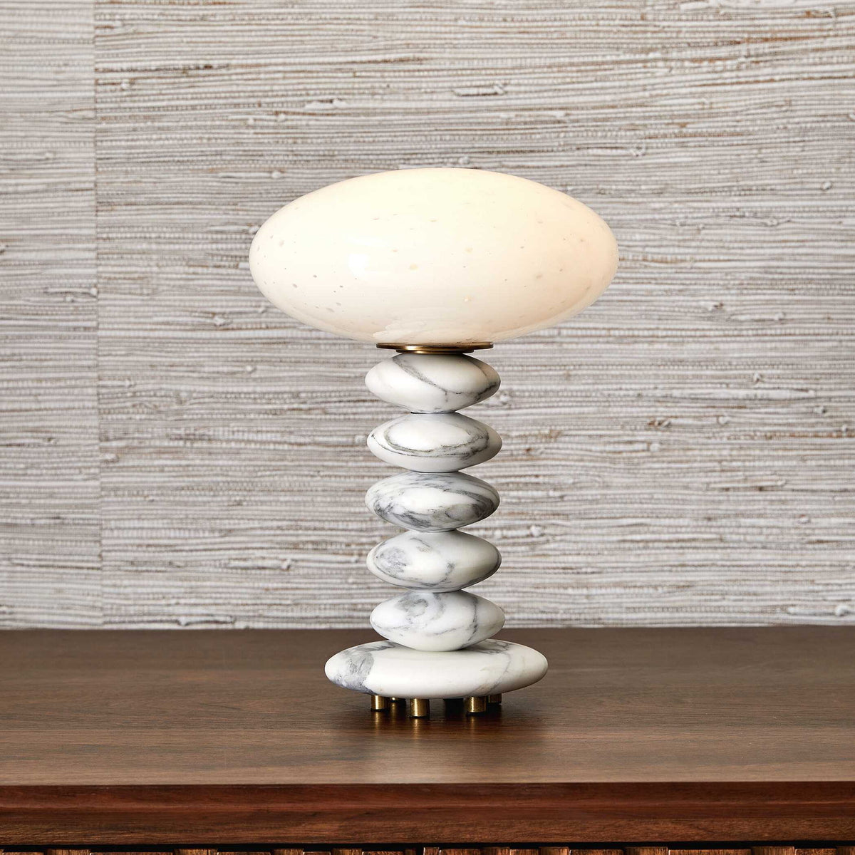 Washed Stones - Mini Lamp - White