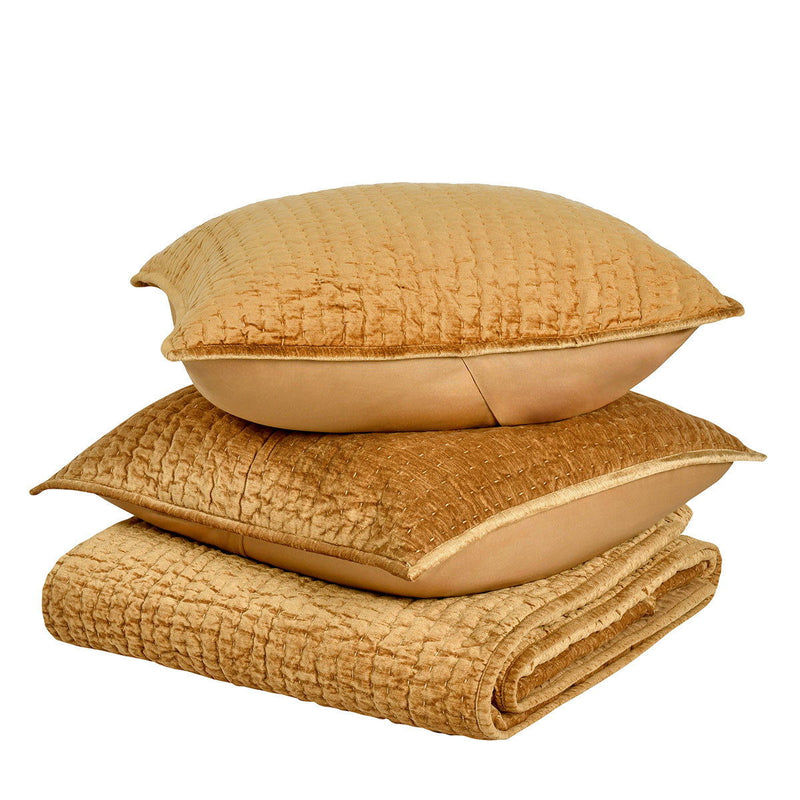 Bari - Velvet Quilt Set - R&R Furniture Gallery (Fountain Valley, CA)
