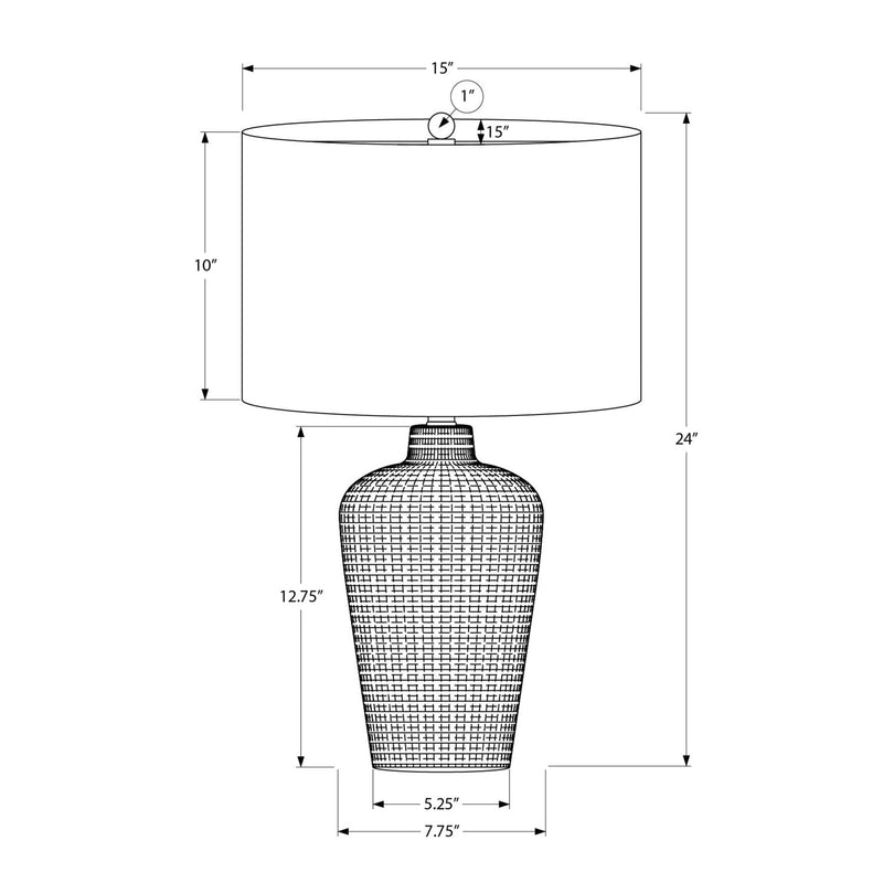 Contemporary black 8th Street table lamp with sleek design, perfect for modern home lighting.