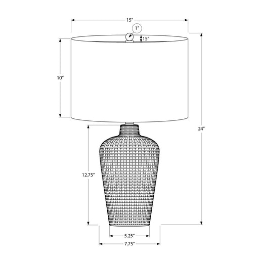 Contemporary black 8th Street table lamp with sleek design, perfect for modern home lighting.