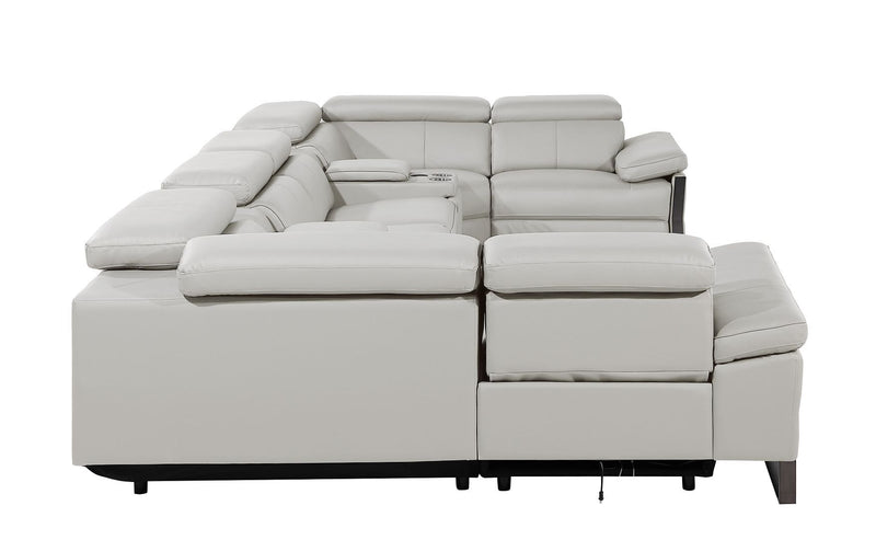1246 - 8-Piece U-Shaped Modular Power Reclining Sectional With 4 Power Recliners And Power Headrest