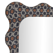 TOV Furniture Charlene 39x75-inch squiggle wall mirror with biologic print design, modern decorative wall mirror for stylish spaces.