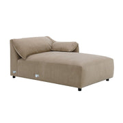 Veata - Sectional Sofa - Light Brown Suede - R&R Furniture Gallery (Fountain Valley, CA)