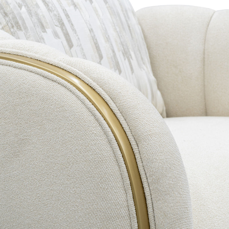 Scotts Square - Matching Chair - Cornsilk / Light Champagne - R&R Furniture Gallery (Fountain Valley, CA)