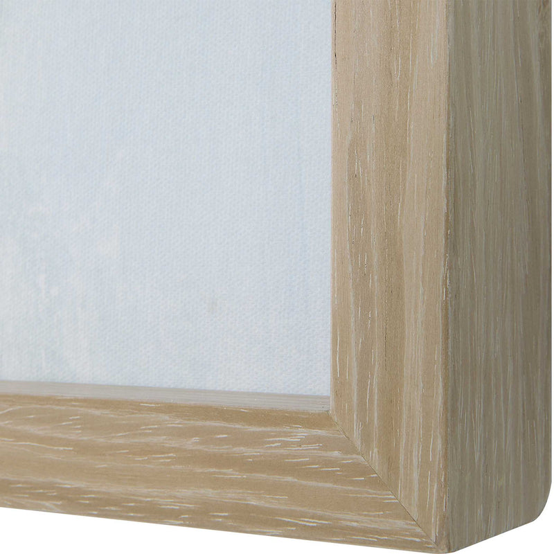 Seabreeze - Abstract Framed Canvas Prints (Set of 2) - Light Blue