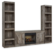 Wynnlow - 3-Piece Entertainment Center With Electric Fireplace - Gray - R&R Furniture Gallery (Fountain Valley, CA)