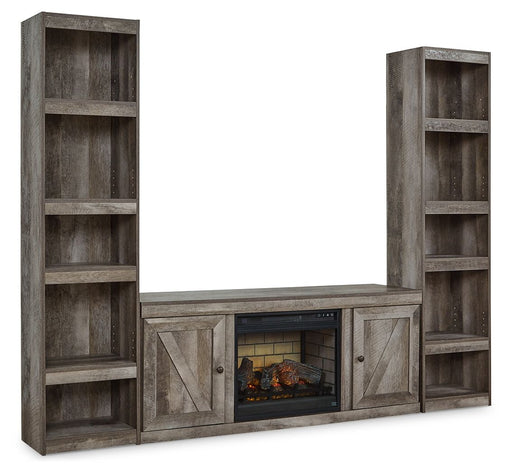Wynnlow - 3-Piece Entertainment Center With Electric Fireplace - Gray - R&R Furniture Gallery (Fountain Valley, CA)