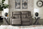 First Base - Reclining Loveseat - Gunmetal - R&R Furniture Gallery (Fountain Valley, CA)