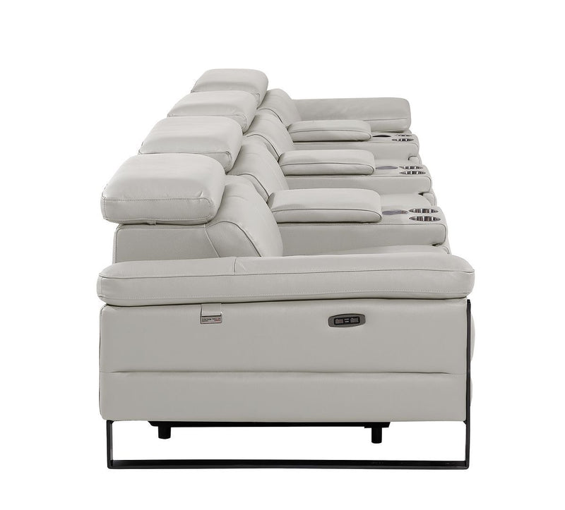 1246 - Modular Power Triple Reclining Triple Console Sofa With Power Reclining Headrests