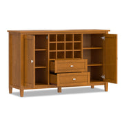 Warm Shaker - Storage Cabinet With Wine Rack - Brown - R&R Furniture Gallery (Fountain Valley, CA)