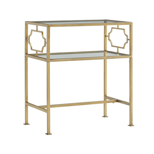 Grifton - Rectangular Glass Accent Table - Antique Gold - R&R Furniture Gallery (Fountain Valley, CA)