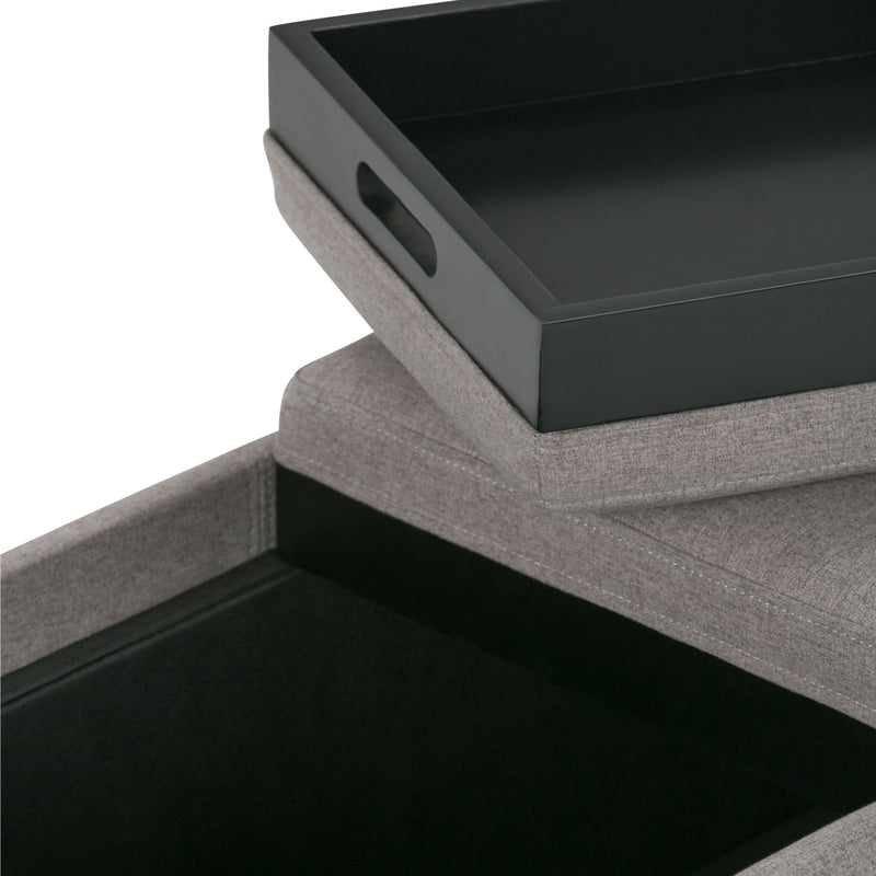 Avalon - Upholstered Storage Ottoman - R&R Furniture Gallery (Fountain Valley, CA)