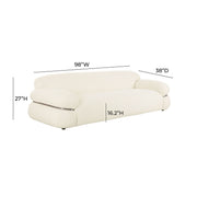 Leyla - Boucle Sofa - Cream - R&R Furniture Gallery (Fountain Valley, CA)