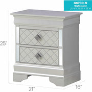 Glory Furniture Verona accent nightstand with a modern wood finish and sleek drawer design, perfect for bedroom decor.