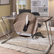 Finis - Writing Desk With USB - Weathered Oak & Chrome - R&R Furniture Gallery (Fountain Valley, CA)