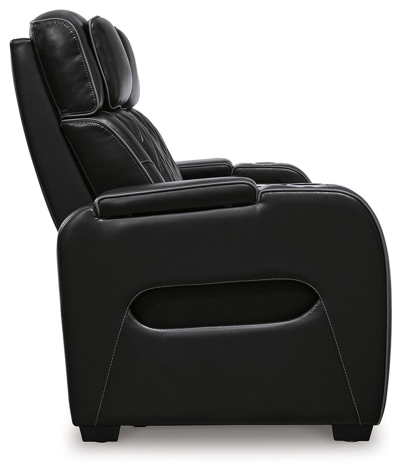 Boyington - 2 Pc. - Power Reclining Sofa And Loveseat - Black - R&R Furniture Gallery (Fountain Valley, CA)