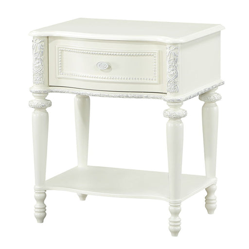 Dorothy - Nightstand With 1 Drawer - Ivory - R&R Furniture Gallery (Fountain Valley, CA)