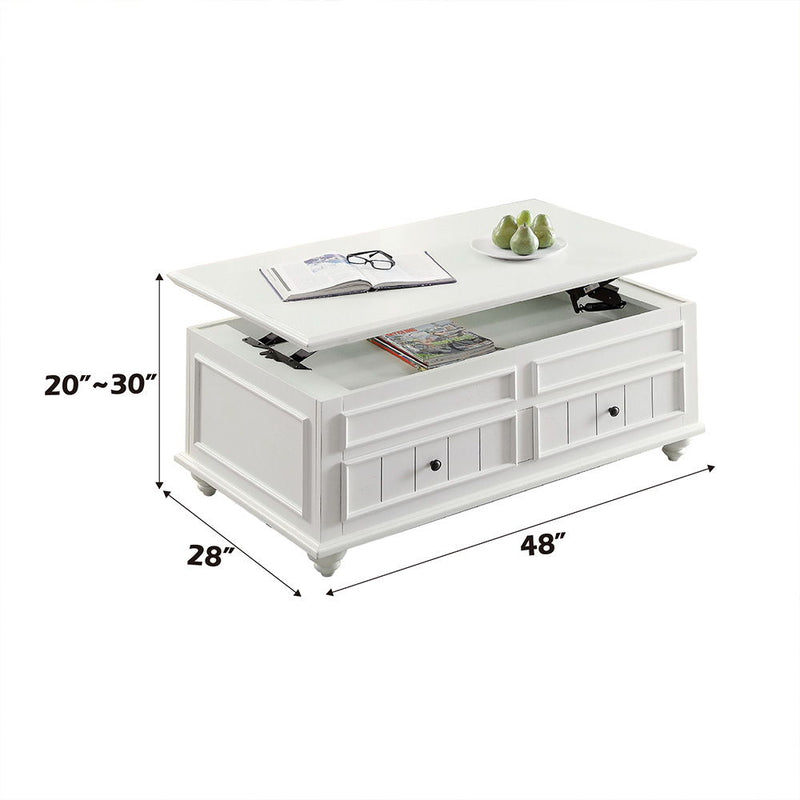 Natesa - Coffee Table With Lift Top - White Washed - R&R Furniture Gallery (Fountain Valley, CA)