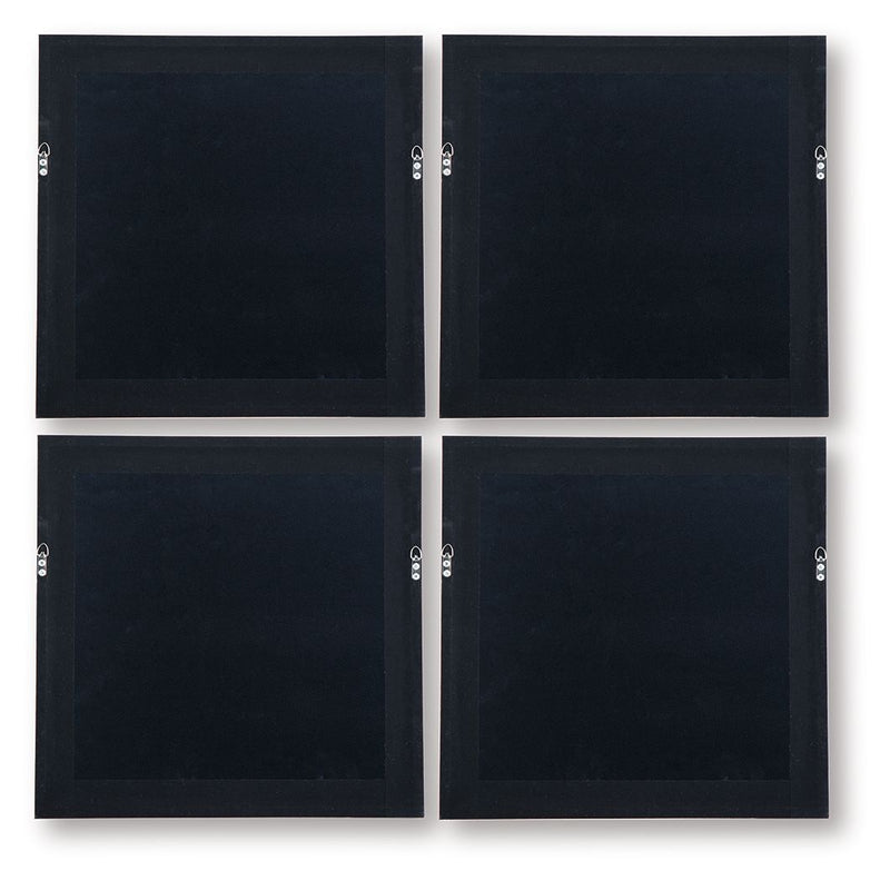 Dallbourne - Wall Art Set (Set of 4) - White / Gold Finish - R&R Furniture Gallery (Fountain Valley, CA)