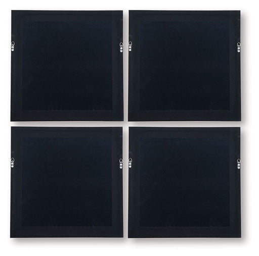 Dallbourne - Wall Art Set (Set of 4) - White / Gold Finish - R&R Furniture Gallery (Fountain Valley, CA)