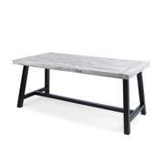 Outdoor Sandblast Finish Acacia Wood Dining Table - R&R Furniture Gallery (Fountain Valley, CA)