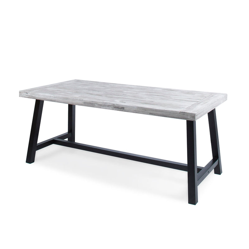 Outdoor Sandblast Finish Acacia Wood Dining Table - R&R Furniture Gallery (Fountain Valley, CA)