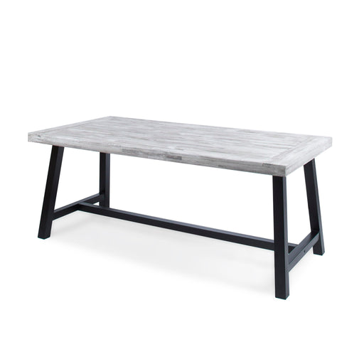 Outdoor Sandblast Finish Acacia Wood Dining Table - R&R Furniture Gallery (Fountain Valley, CA)