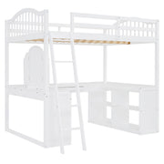 Loft Bed With Drawers, Cabinet, Shelves With Desk - R&R Furniture Gallery (Fountain Valley, CA)