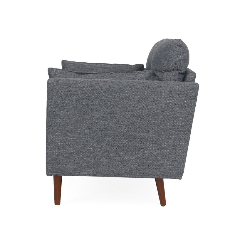 Enchantica - Upholstered Fabric Club Chair With Button Tufted And 2 Accent Pillows - R&R Furniture Gallery (Fountain Valley, CA)