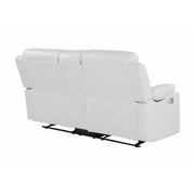 Blanche - Console Reclining Loveseat With LED Lights And Speakers - R&R Furniture Gallery (Fountain Valley, CA)