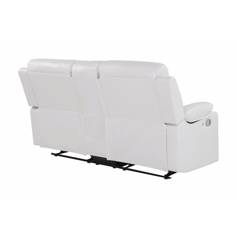 Blanche - Console Reclining Loveseat With LED Lights And Speakers - R&R Furniture Gallery (Fountain Valley, CA)