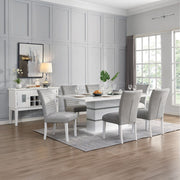 Elizaveta - Server - Faux Crystal Diamonds & White High Gloss - R&R Furniture Gallery (Fountain Valley, CA)