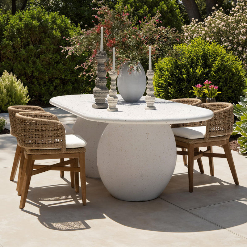 Keith - Outdoor Dining Chair (Set of 2) - Natural And Ivory