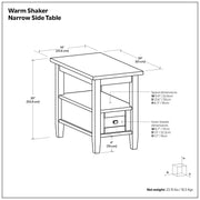 Handcrafted Warm Shaker coffee table by Simpli-Home featuring a smooth wooden surface and sturdy legs.
