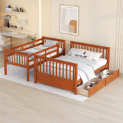 DreamHaus bunk bed with built-in ladders and two storage drawers, featuring a sturdy wooden frame and space-saving design.