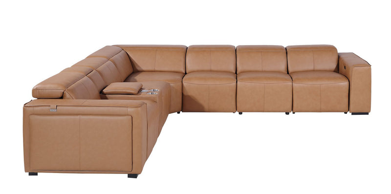 1224 - 7-Piece L-Shaped Sectional Sofa In With 4 Power Recliners & Power Headrests