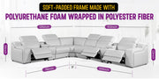 1116 - Power Reclining Italian Leather Sectional - R&R Furniture Gallery (Fountain Valley, CA)
