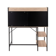 Lumi Source Geo Shelf contemporary lift top desk with geometric wooden design and spacious workspace.